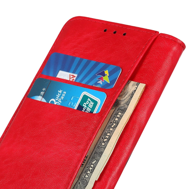 For iPhone 15 Pro Magnetic Crazy Horse Texture Horizontal Flip Leather Phone Case(Red) - HoMEdemic™ 