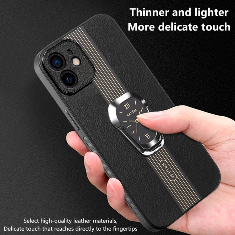For iPhone 15 Pro Magnetic Litchi Leather Back Phone Case with Holder(Black) - HoMEdemic™ 