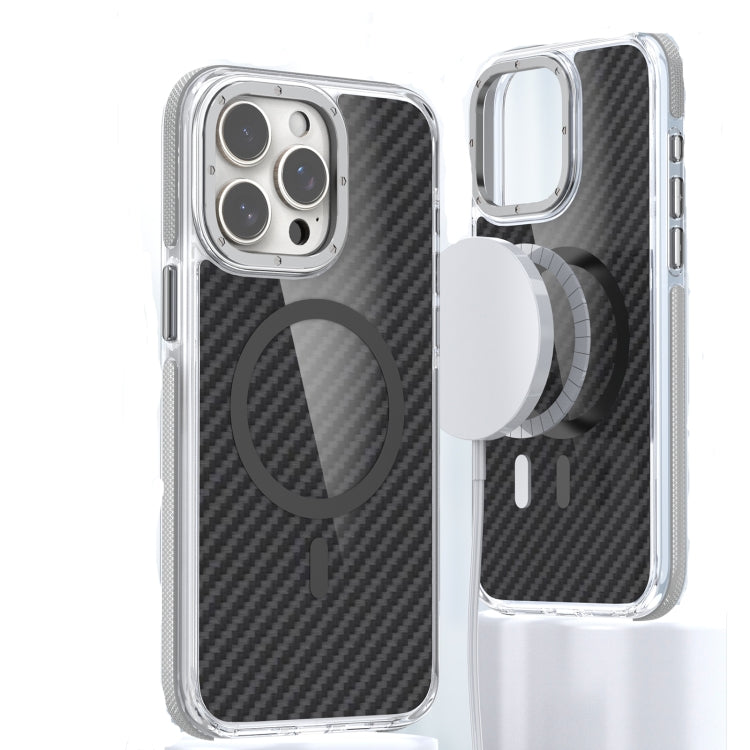 For iPhone 15 Pro Magsafe Dual-Color Carbon Fiber Phone Case(Grey) - HoMEdemic™ 