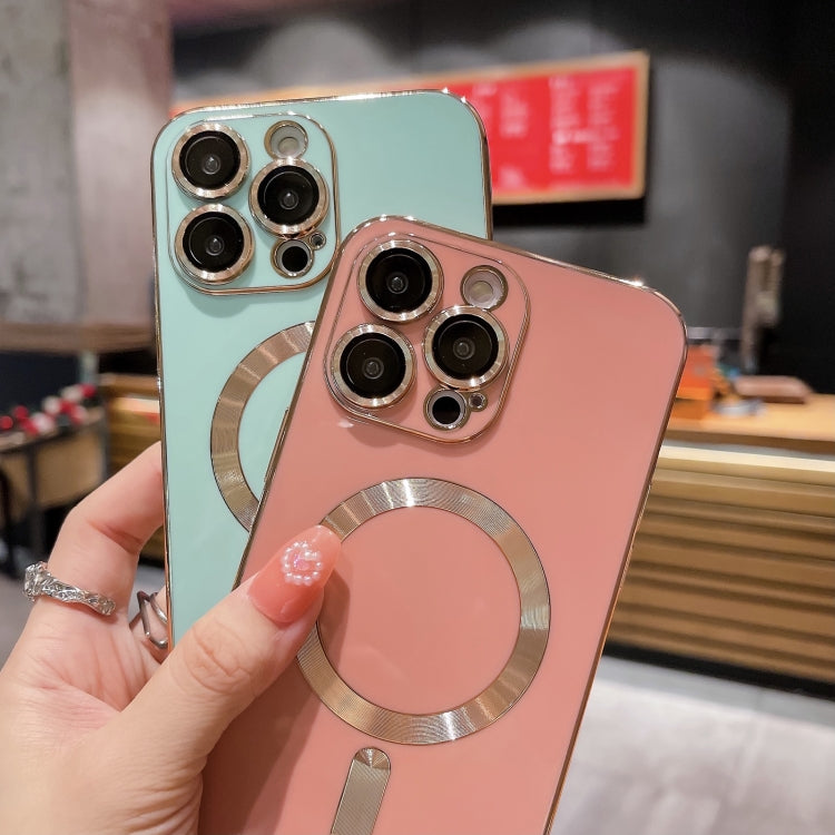 For iPhone 15 Pro Magsafe Plating TPU Phone Case with Lens Film(Black) - HoMEdemic™ 