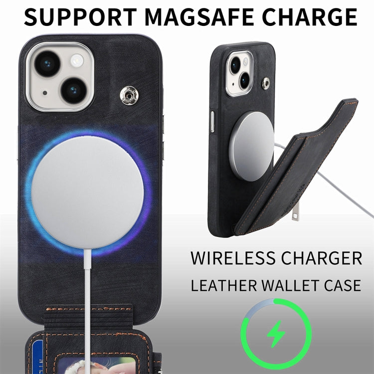 For iPhone 15 Pro Magsafe Zipper RFID Wallet All-inclusive Shockrpoof Phone Case(Black) - HoMEdemic™ 