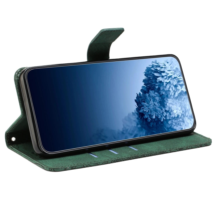 For iPhone 15 Pro Mandala Embossed Flip Leather Phone Case(Green) - HoMEdemic™ 