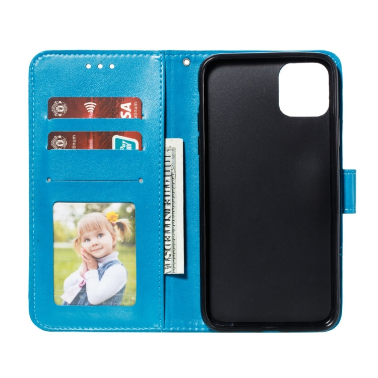 For iPhone 15 Pro Mandala Embossing Pattern Horizontal Flip Leather Phone Case(Blue) - HoMEdemic™ 