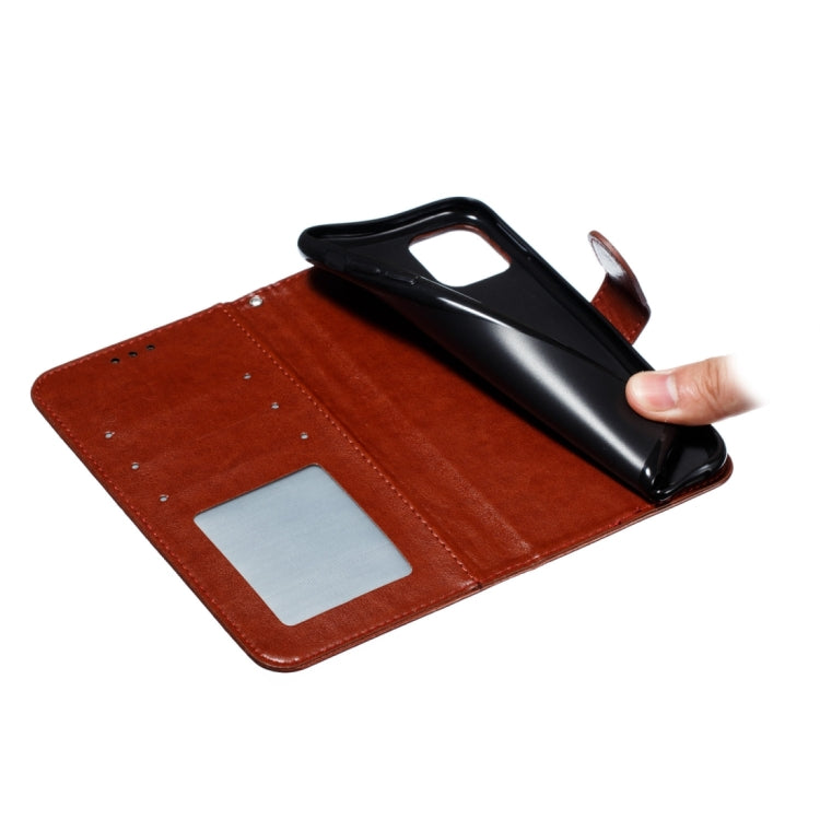 For iPhone 15 Pro Mandala Embossing Pattern Horizontal Flip Leather Phone Case(Brown) - HoMEdemic™ 