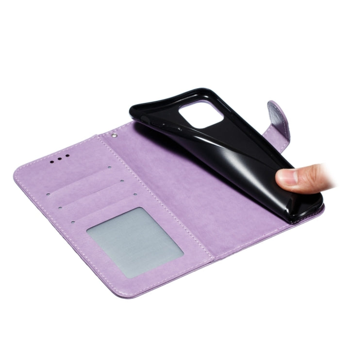 For iPhone 15 Pro Mandala Embossing Pattern Horizontal Flip Leather Phone Case(Purple) - HoMEdemic™ 