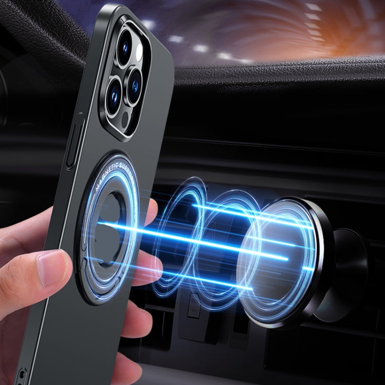 For iPhone 15 Pro Matte Magsafe Magnetic Phone Case with Trolley Holder(Black) - HoMEdemic™ 