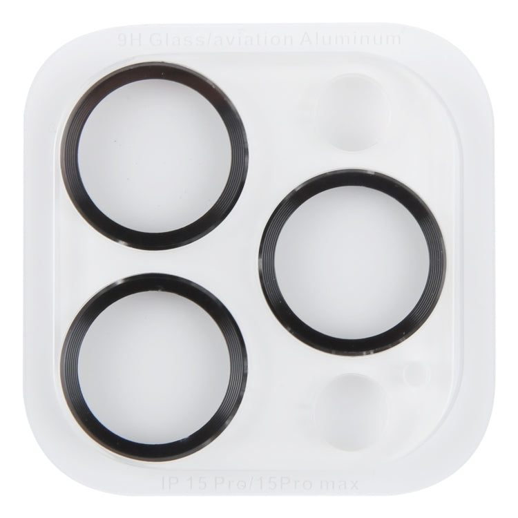 For iPhone 15 Pro Max / 15 Pro Tempered Glass CD Texture Back Camera Film(Black) - HoMEdemic™ 