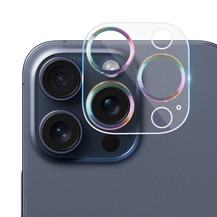 For iPhone 15 Pro Max / 15 Pro Tempered Glass CD Texture Back Camera Film(Colorful) - HoMEdemic™ 