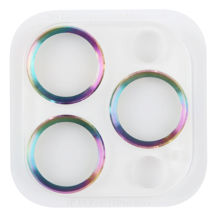 For iPhone 15 Pro Max / 15 Pro Tempered Glass CD Texture Back Camera Film(Colorful) - HoMEdemic™ 