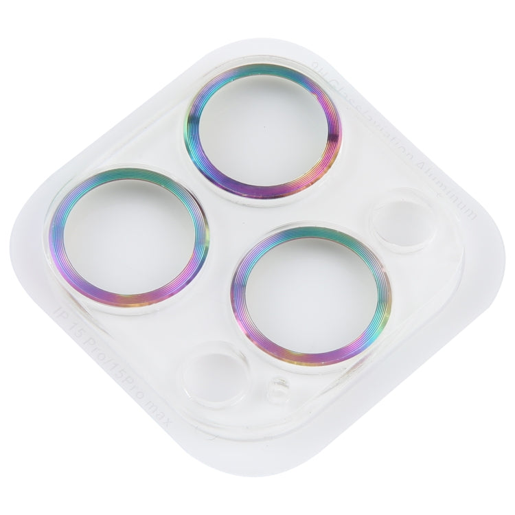 For iPhone 15 Pro Max / 15 Pro Tempered Glass CD Texture Back Camera Film(Colorful) - HoMEdemic™ 