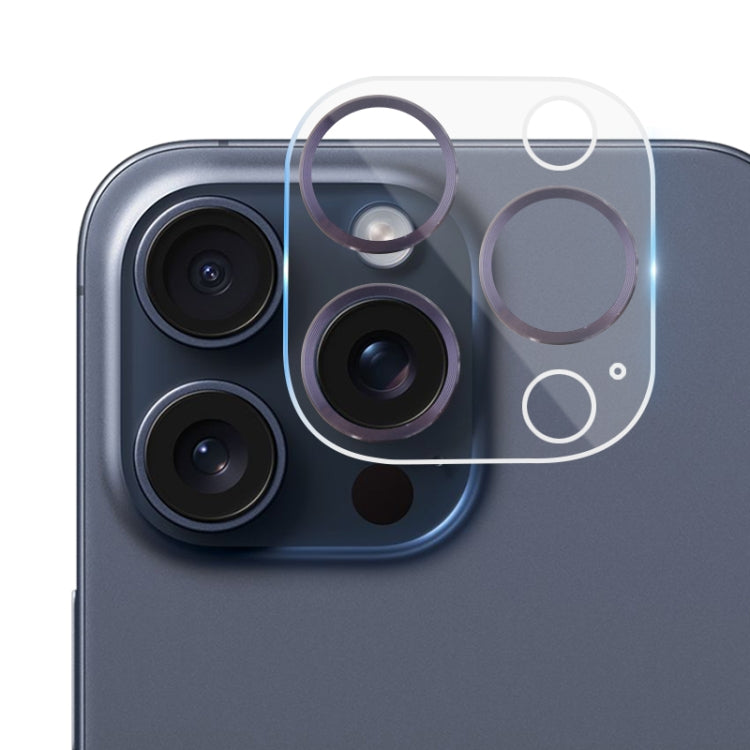 For iPhone 15 Pro Max / 15 Pro Tempered Glass CD Texture Back Camera Film(Dark Purple) - HoMEdemic™ 