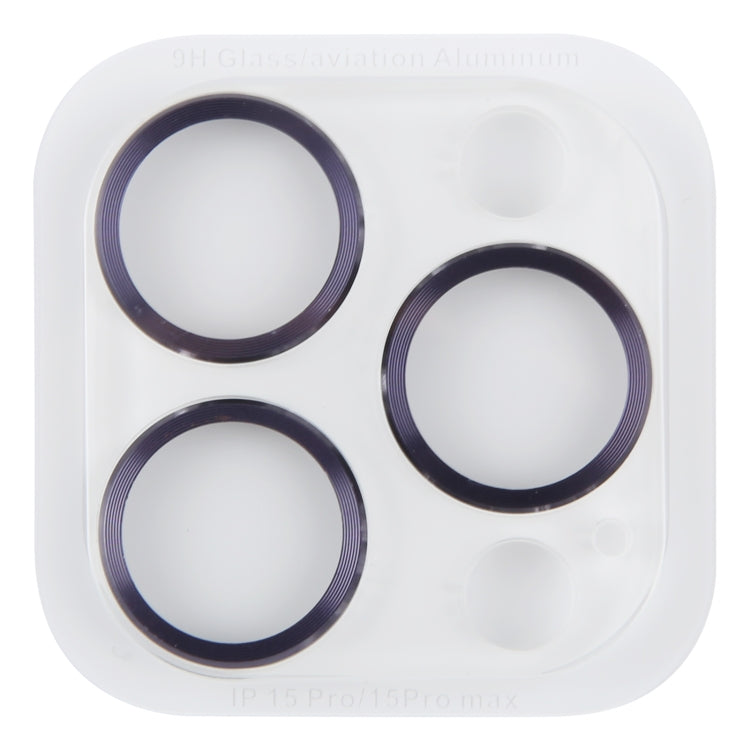 For iPhone 15 Pro Max / 15 Pro Tempered Glass CD Texture Back Camera Film(Dark Purple) - HoMEdemic™ 