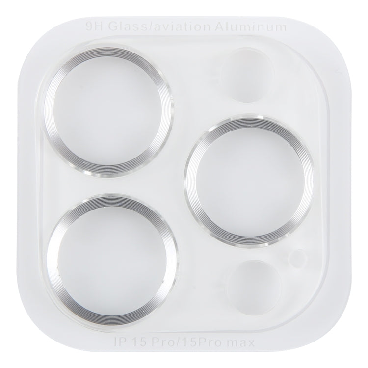 For iPhone 15 Pro Max / 15 Pro Tempered Glass CD Texture Back Camera Film(Silver) - HoMEdemic™ 