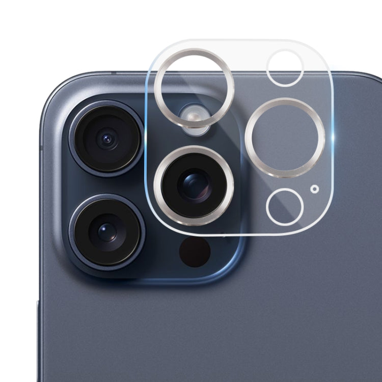 For iPhone 15 Pro Max / 15 Pro Tempered Glass CD Texture Back Camera Film(Titanium) - HoMEdemic™ 