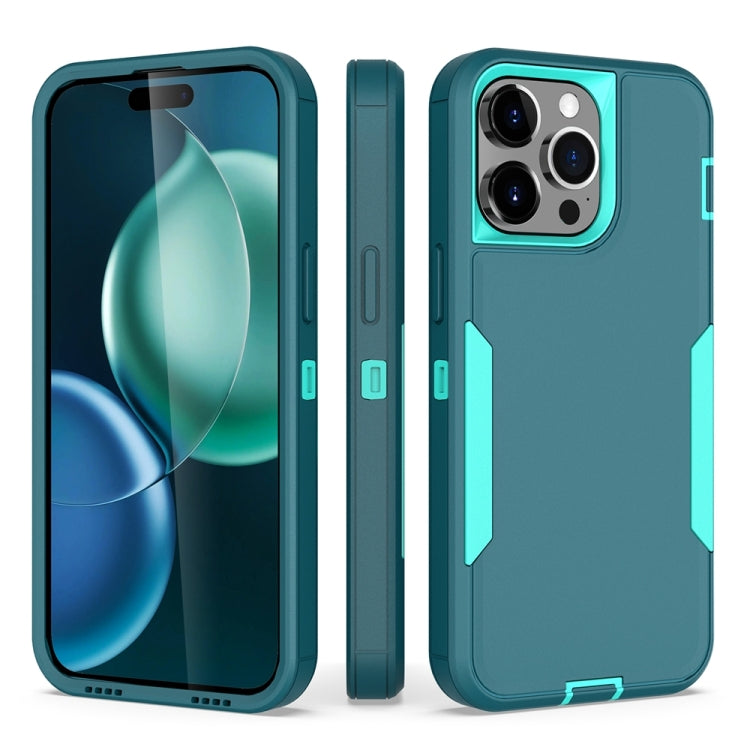 For iPhone 15 Pro Max 2 in 1 PC Hybrid TPU Phone Case(Blue+Blue Green) - HoMEdemic™ 