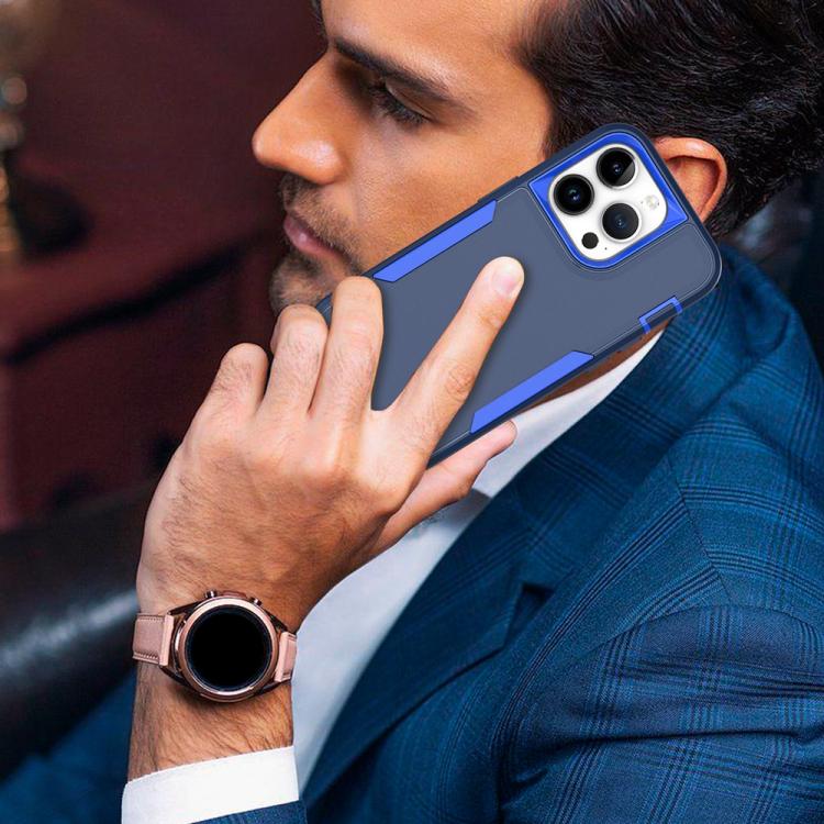 For iPhone 15 Pro Max 2 in 1 PC Hybrid TPU Phone Case(Purple+Black) - HoMEdemic™ 