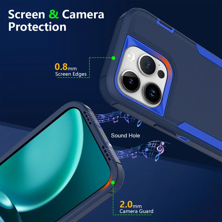 For iPhone 15 Pro Max 2 in 1 PC Hybrid TPU Phone Case(Royal Blue+Dark Blue) - HoMEdemic™ 