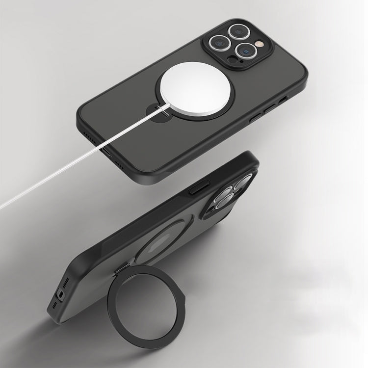 For iPhone 15 Pro Max 360 Magsafe Ring Holder TPU Hybrid PC Phone Case(Green) - HoMEdemic™ 