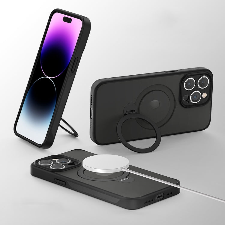 For iPhone 15 Pro Max 360 Magsafe Ring Holder TPU Hybrid PC Phone Case(Green) - HoMEdemic™ 