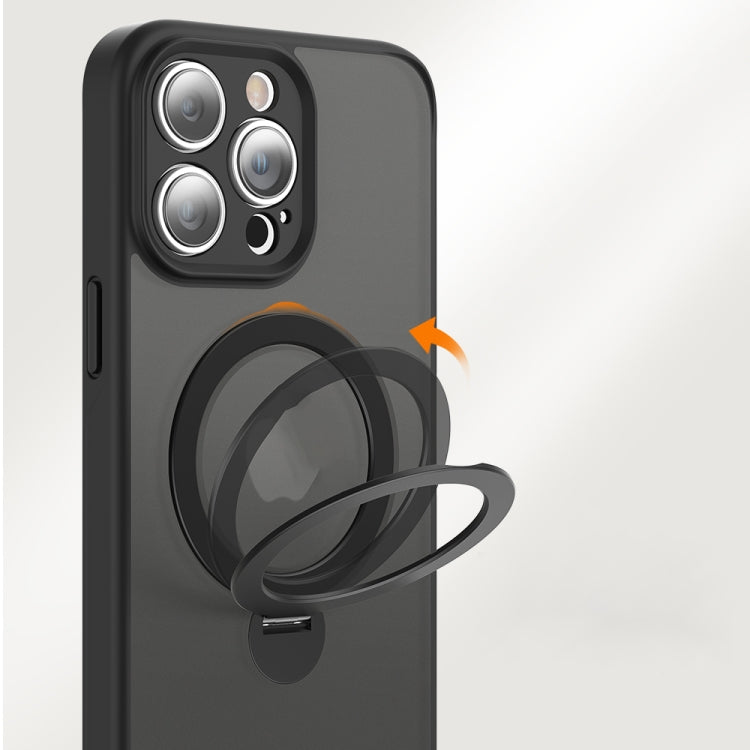 For iPhone 15 Pro Max 360 Magsafe Ring Holder TPU Hybrid PC Phone Case(Grey) - HoMEdemic™ 