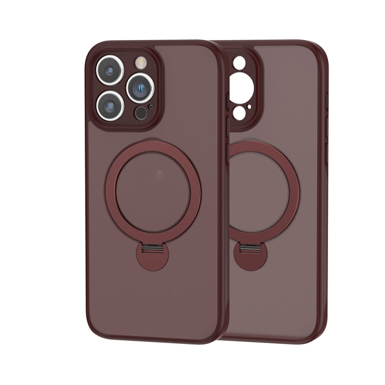 For iPhone 15 Pro Max 360 Magsafe Ring Holder TPU Hybrid PC Phone Case(Red) - HoMEdemic™ 