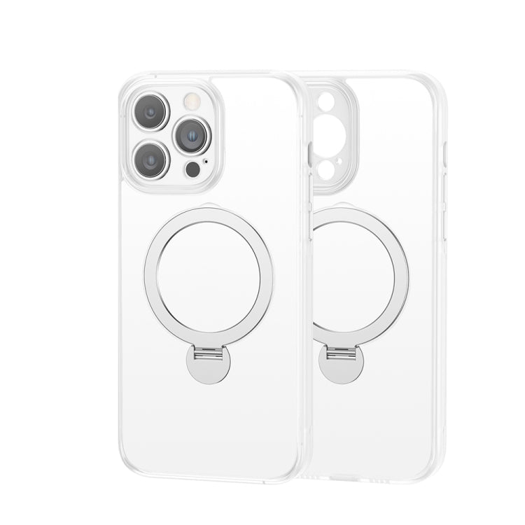 For iPhone 15 Pro Max 360 Magsafe Ring Holder TPU Hybrid PC Phone Case(White) - HoMEdemic™ 