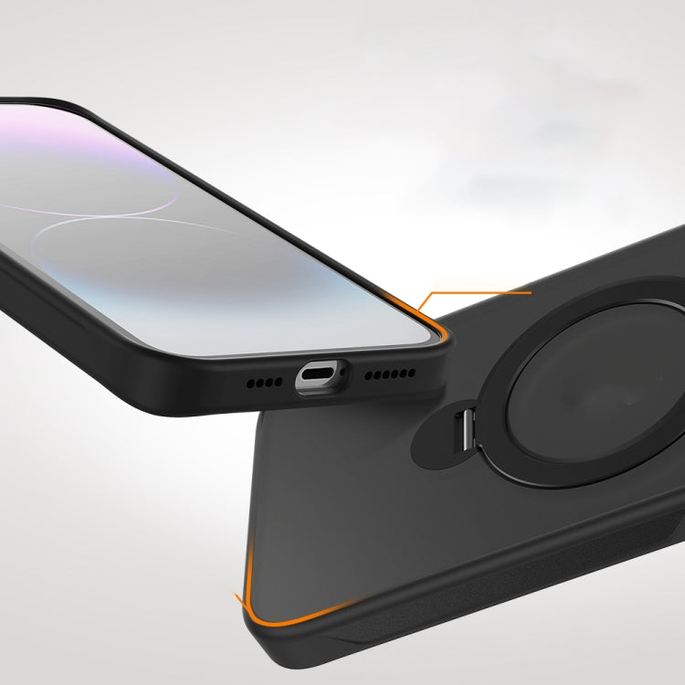 For iPhone 15 Pro Max 360 Magsafe Ring Holder TPU Hybrid PC Phone Case(White) - HoMEdemic™ 