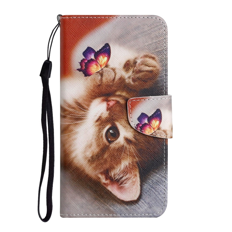 For iPhone 15 Pro Max 3D Colored Drawing Flip Leather Phone Case(Butterfly Cat) - HoMEdemic™ 