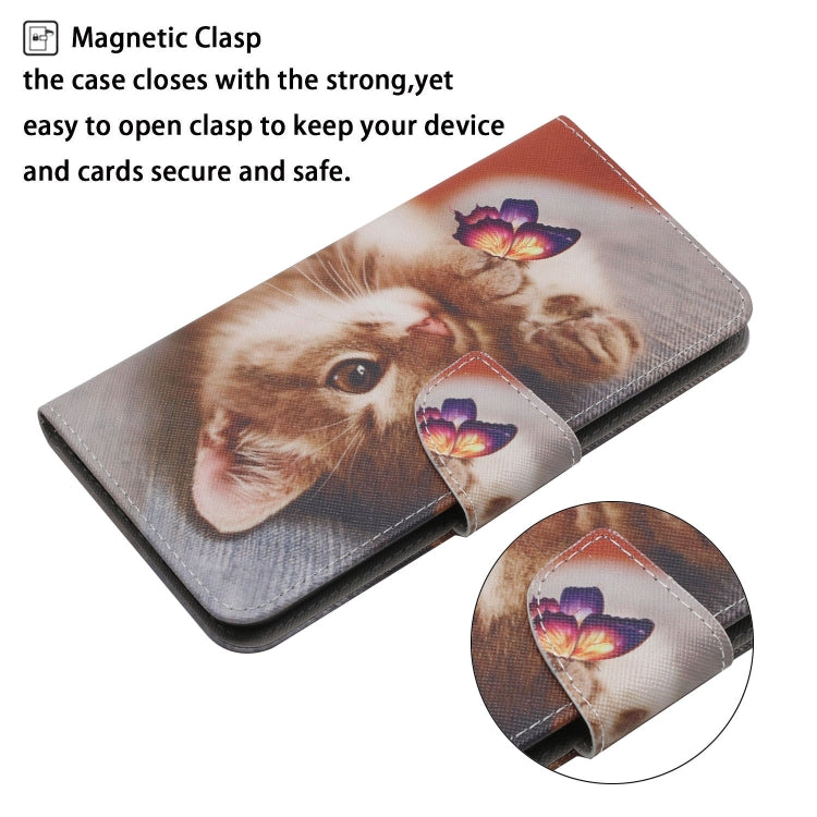For iPhone 15 Pro Max 3D Colored Drawing Flip Leather Phone Case(Butterfly Cat) - HoMEdemic™ 