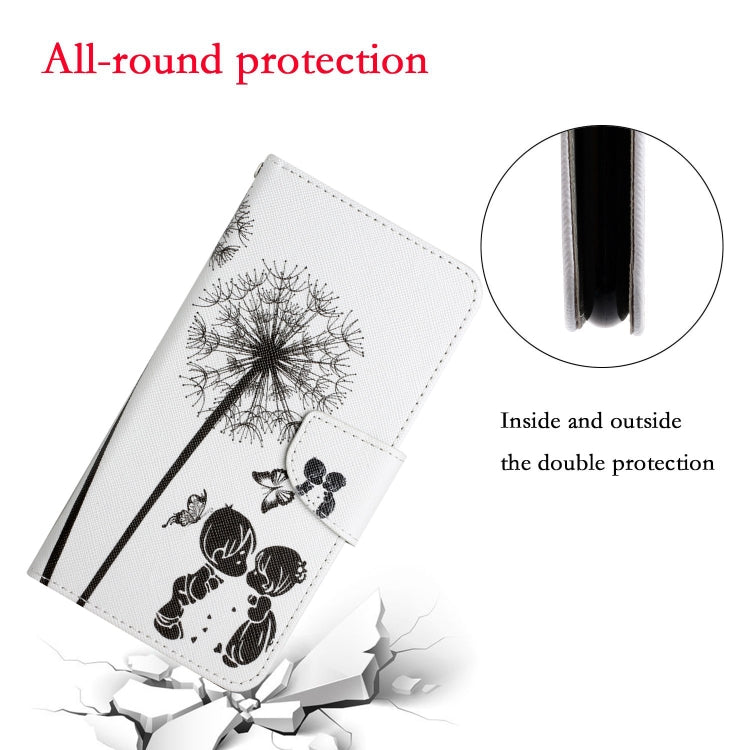 For iPhone 15 Pro Max 3D Colored Drawing Flip Leather Phone Case(Dandelions) - HoMEdemic™ 