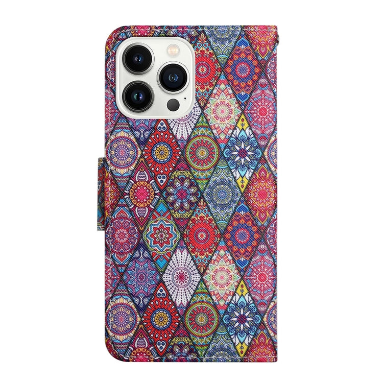 For iPhone 15 Pro Max 3D Colored Drawing Flip Leather Phone Case(Kaleidoscope) - HoMEdemic™ 