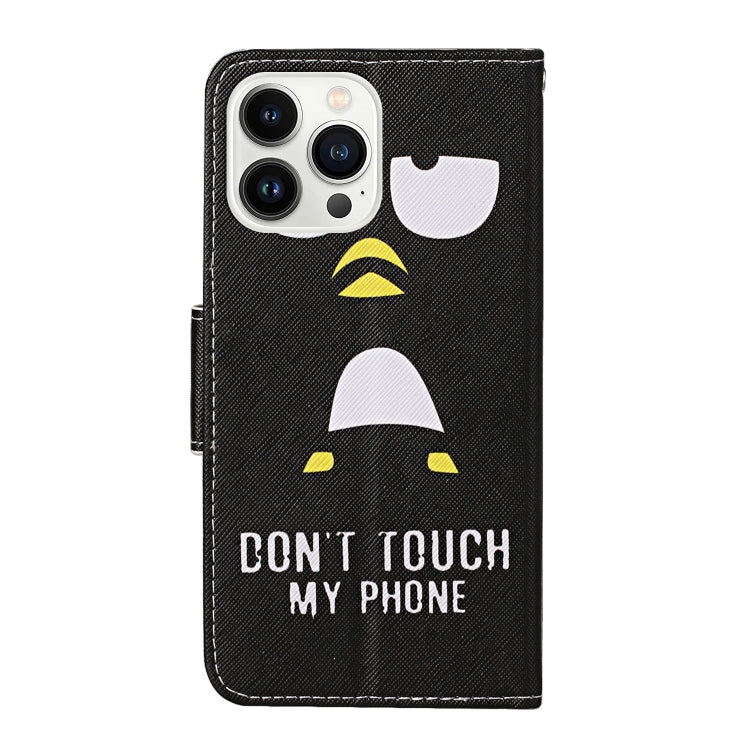 For iPhone 15 Pro Max 3D Colored Drawing Flip Leather Phone Case(Penguins) - HoMEdemic™ 