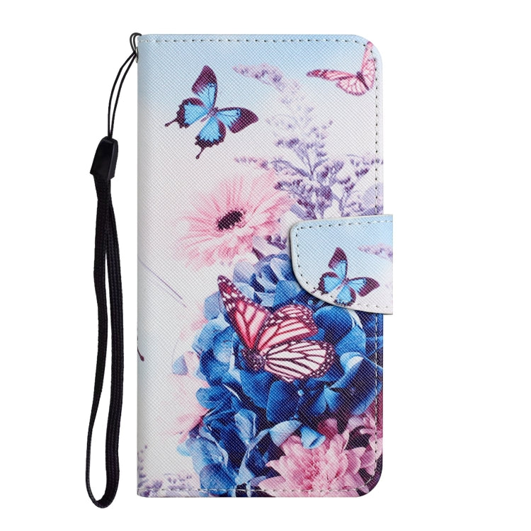 For iPhone 15 Pro Max 3D Colored Drawing Flip Leather Phone Case(Purple butterfly) - HoMEdemic™ 