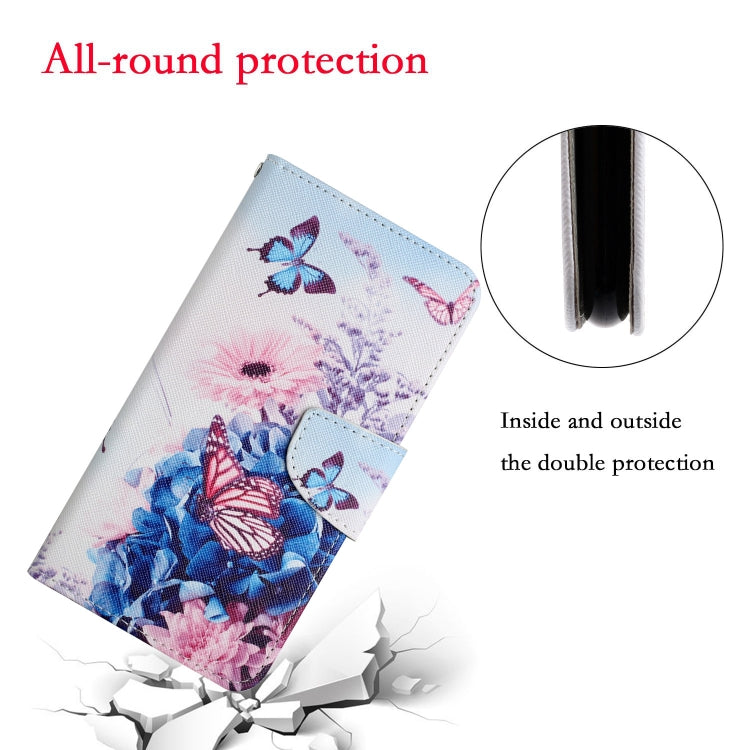 For iPhone 15 Pro Max 3D Colored Drawing Flip Leather Phone Case(Purple butterfly) - HoMEdemic™ 