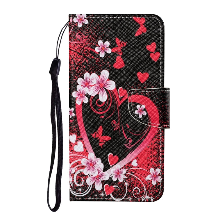 For iPhone 15 Pro Max 3D Colored Drawing Flip Leather Phone Case(Red Heart) - HoMEdemic™ 