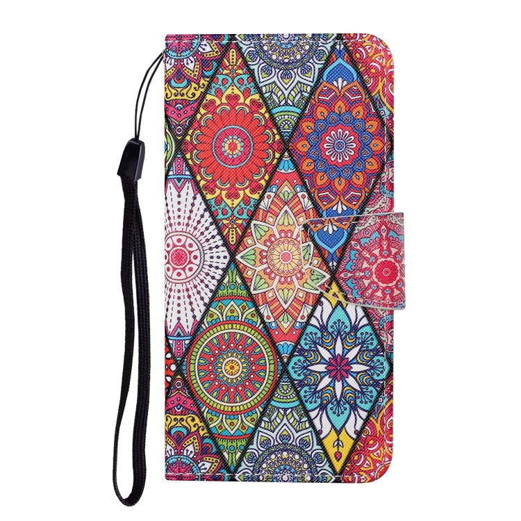 For iPhone 15 Pro Max 3D Colored Drawing Flip Leather Phone Case(Rhombus Totem) - HoMEdemic™ 