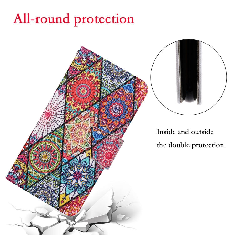 For iPhone 15 Pro Max 3D Colored Drawing Flip Leather Phone Case(Rhombus Totem) - HoMEdemic™ 