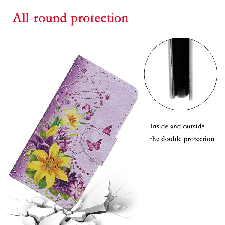 For iPhone 15 Pro Max 3D Colored Drawing Flip Leather Phone Case(Yellow Flowers) - HoMEdemic™ 