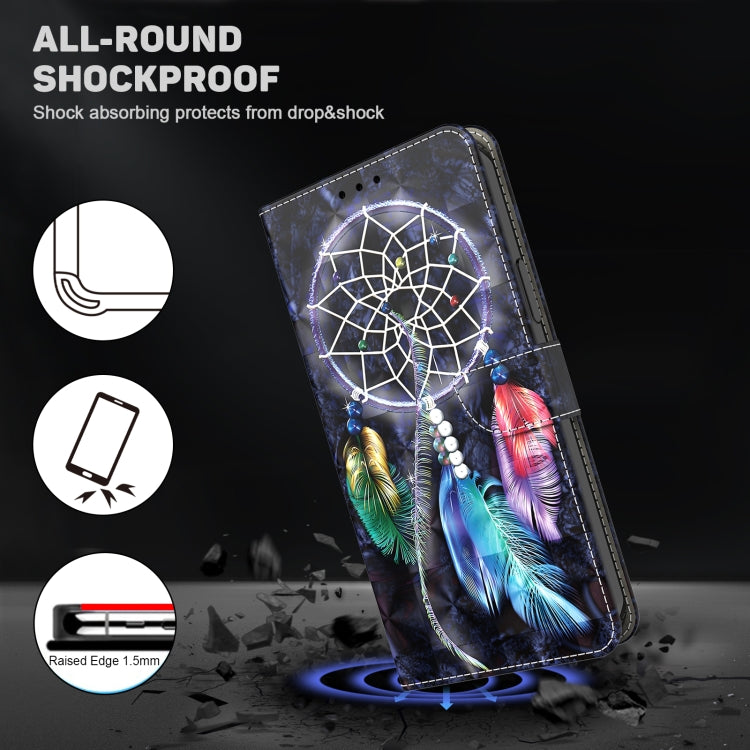 For iPhone 15 Pro Max 3D Painted Leather Phone Case(Colorful Dreamcatcher) - HoMEdemic™ 