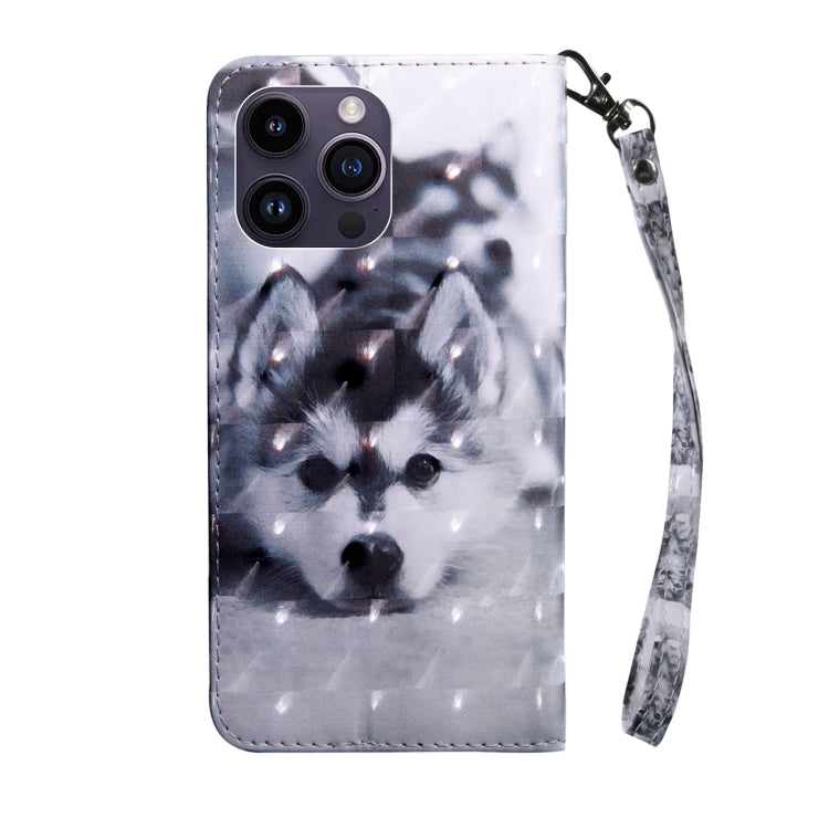 For iPhone 15 Pro Max 3D Painted Leather Phone Case(Husky) - HoMEdemic™ 