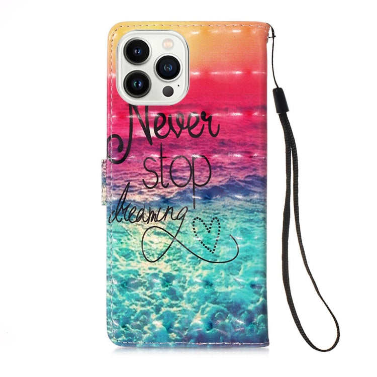 For iPhone 15 Pro Max 3D Painting Horizontal Flip Leather Phone Case(Chasing Dreams) - HoMEdemic™ 