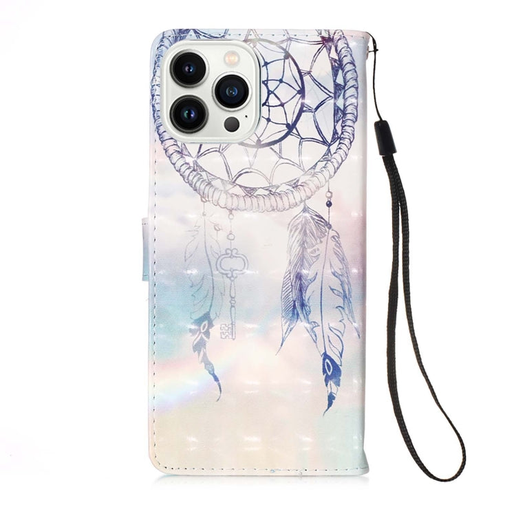 For iPhone 15 Pro Max 3D Painting Horizontal Flip Leather Phone Case(Dream Wind Chimes) - HoMEdemic™ 