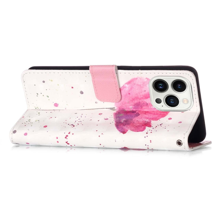 For iPhone 15 Pro Max 3D Painting Horizontal Flip Leather Phone Case(Flower) - HoMEdemic™ 