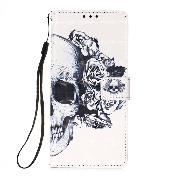 For iPhone 15 Pro Max 3D Painting Horizontal Flip Leather Phone Case(Skull) - HoMEdemic™ 