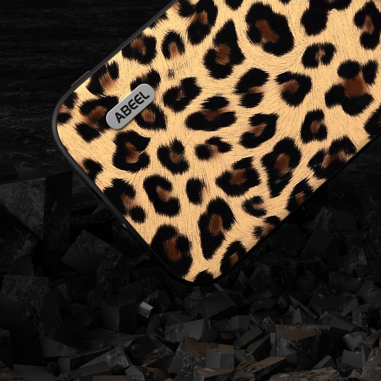 For iPhone 15 Pro Max ABEEL Black Edge Leopard Phone Case(Leopard Print) - HoMEdemic™ 
