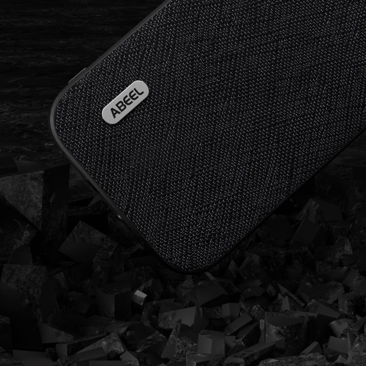 For iPhone 15 Pro Max ABEEL Cross Texture Genuine Leather Phone Case(Black) - HoMEdemic™ 