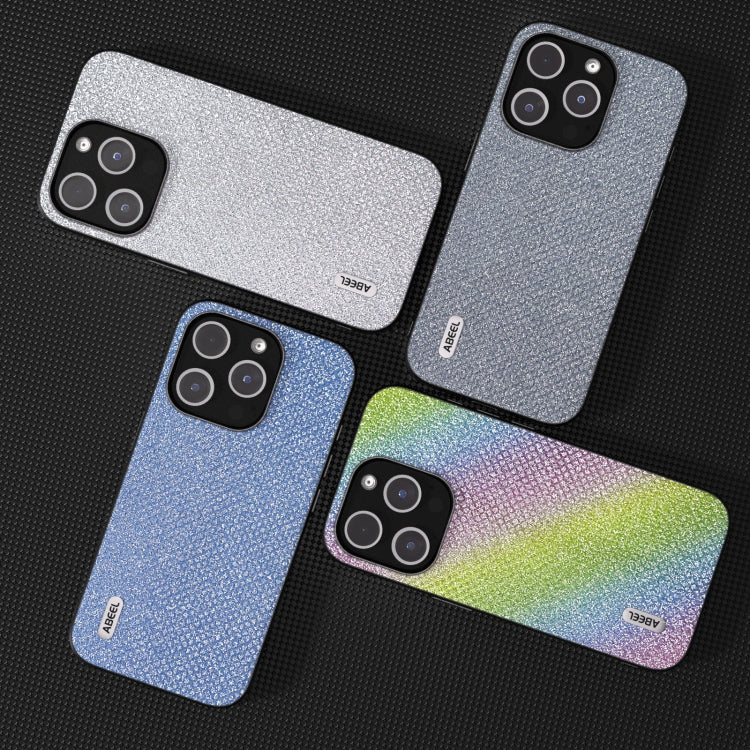 For iPhone 15 Pro Max ABEEL Diamond Black Edge Phone Case(Jewel Silver) - HoMEdemic™ 