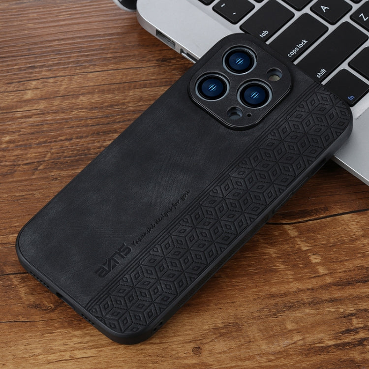 For iPhone 15 Pro Max AZNS 3D Embossed Skin Feel Phone Case(Black) - HoMEdemic™ 