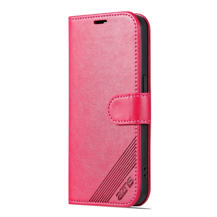 For iPhone 15 Pro Max AZNS Sheepskin Texture Flip Leather Phone Case(Red) - HoMEdemic™ 
