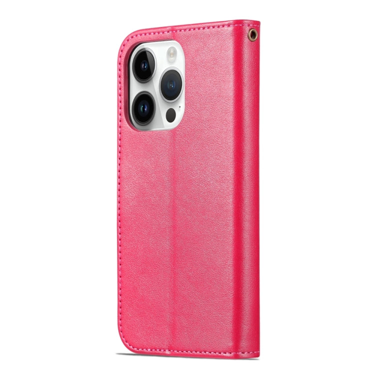 For iPhone 15 Pro Max AZNS Sheepskin Texture Flip Leather Phone Case(Red) - HoMEdemic™ 